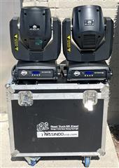 ADJ VIZI BEAM 5RX MOVING HEADS & ROAD CASE PACKAGE (TESTED